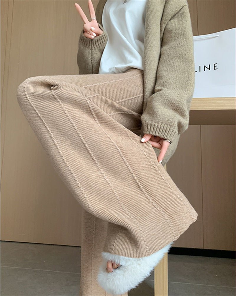 Wide - leg pants for women 2024 new high waist drape loose soft & straight mopping pants for women - Negative Apparel