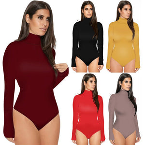 Winter long - sleeved high - neck body tight jumpsuit - Negative Apparel