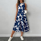 wish 2025 summer an and n temperament dress polyester sleeveless vest dress A - line skirt - Negative Apparel