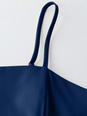 Women Elegant Solid Color Spaghetti Strap Dress, Summer FD - Negative Apparel