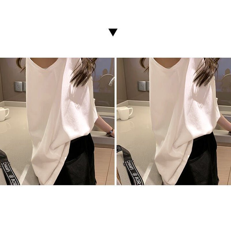Women Loose Round Neck Sleeveless Top - Negative Apparel