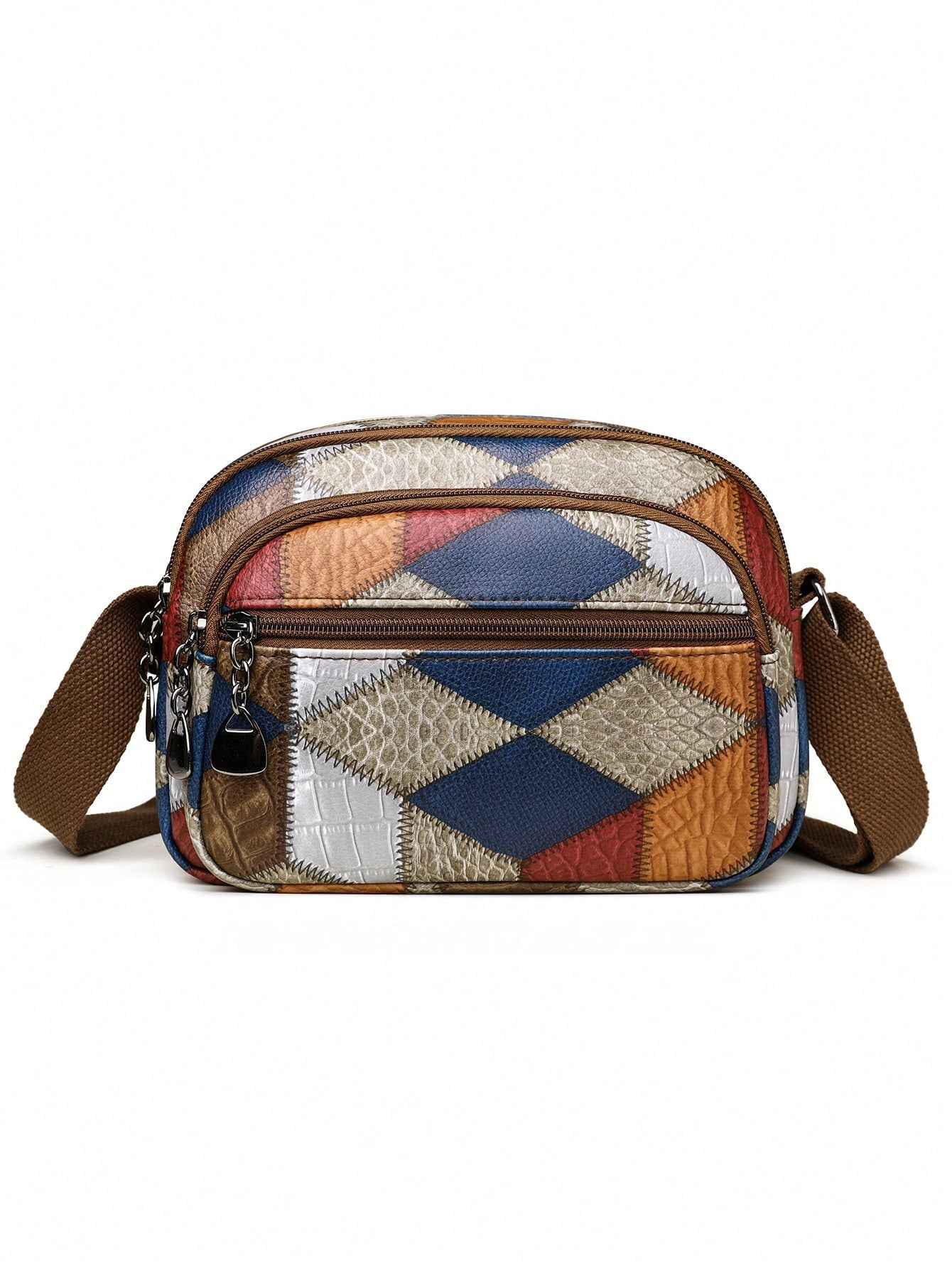 Women Vintage Crossbody Bag Matured And Sophisticated Patchwork Shoulder Bag - Negative Apparel