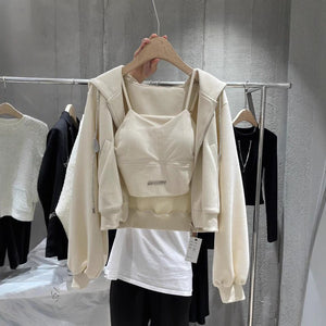 Women’s 3 - Piece Casual Suit Set – Top + Pants + Vest, Korean Style, Autumn 2025 Collection - Negative Apparel