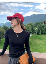 Women’s Andy Velvet Slim - Fit Pullover Sweater – Soft Gentle Wind Knit - Negative Apparel