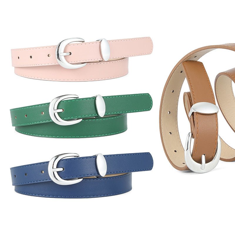 Women's Belt Cowhide with Jeans Casual Pants Decoration Women's Belt - Negative Apparel