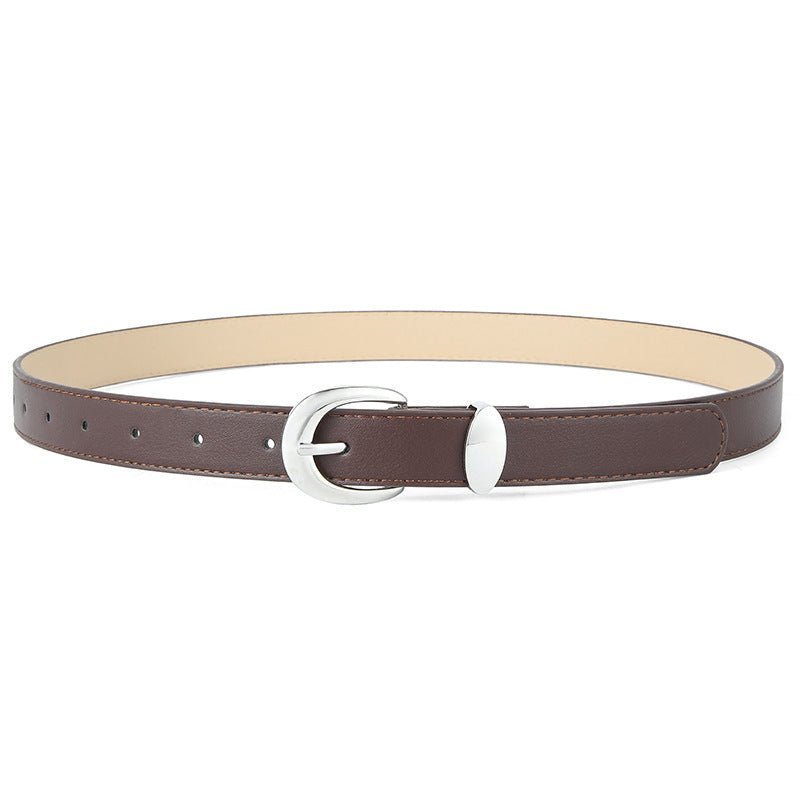 Women's Belt Cowhide with Jeans Casual Pants Decoration Women's Belt - Negative Apparel