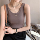 Women’s Bingshuang Silk Y - Shaped Slim - Fit Top – Lightweight Korean Casual Style - Negative Apparel