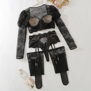 Women’s Black Lace Role - Playing Costume | Summer 2025 Three - Point Outfit - Negative Apparel