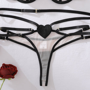 Women’s Black Skin Tone Mesh Role - Playing Costume | Summer 2025 Three - Point Outfit - Negative Apparel