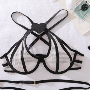 Women’s Black Skin Tone Mesh Role - Playing Costume | Summer 2025 Three - Point Outfit - Negative Apparel