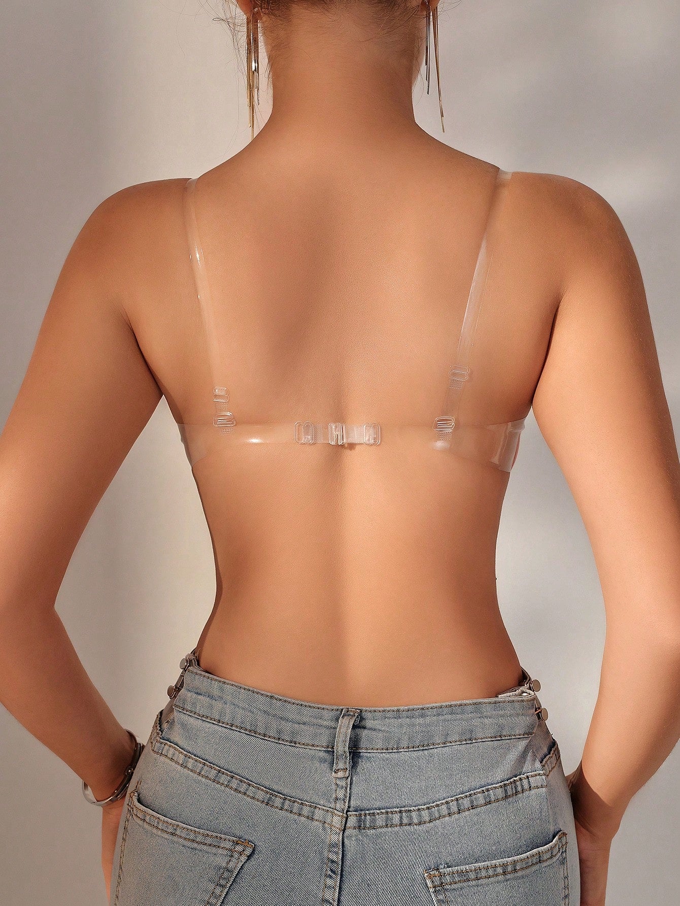 Women's Bra With Transparent Shoulder Strap And Underwire - Negative Apparel