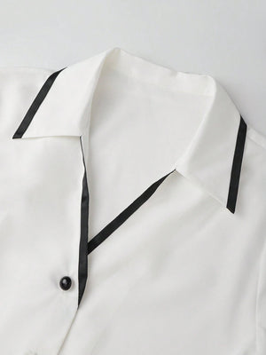 Women's Casual Contrast Color Shirt FD - Negative Apparel