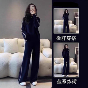 Women’s Casual Suit – Japanese & Korean Style, Autumn 2025, Long Sleeve Top Set - Negative Apparel