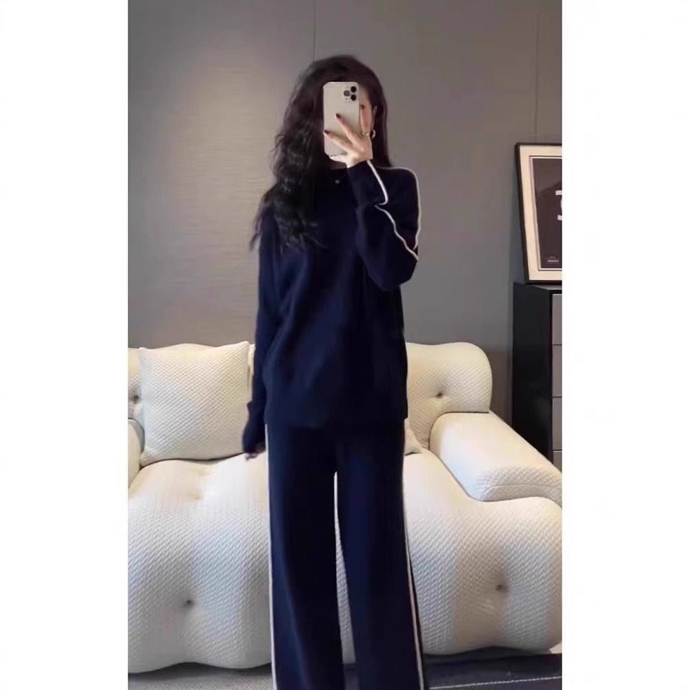 Women’s Casual Suit – Japanese & Korean Style, Autumn 2025, Long Sleeve Top Set - Negative Apparel
