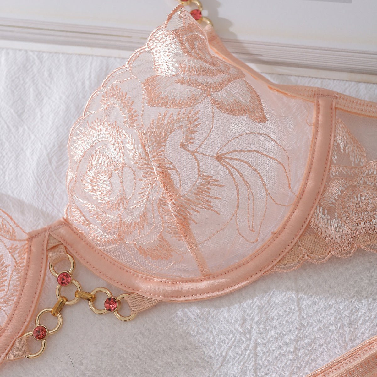 Women’s Champagne Lace Role - Playing Costume – School Uniform & Cute Girl Style | Spring 2025 Three - Point Outfit - Negative Apparel