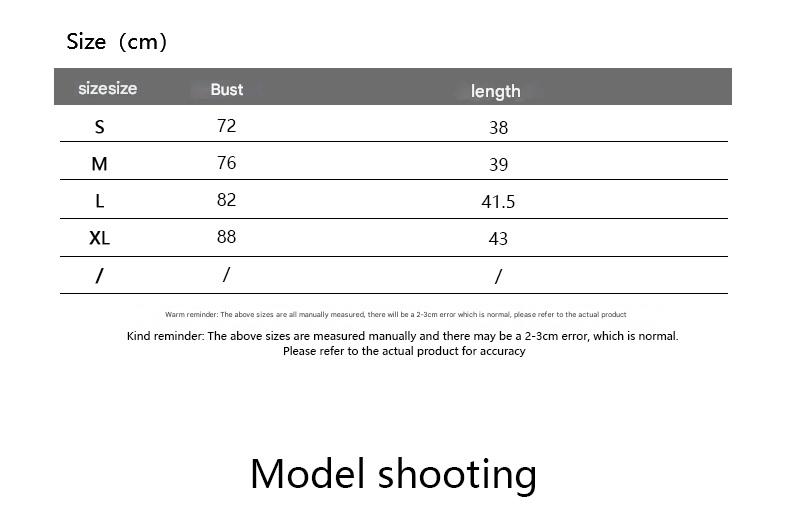 women's clothing 2025 spring and summer an and n style camisole short vest slim fit top - Negative Apparel