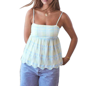 women's clothing 2025 summer an and n vacation lace camisole small vest backless pullover top - Negative Apparel