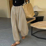 women's clothing 2025 summer new an and n temperament casual trousers loose cuffs harem pants polyester pants - Negative Apparel