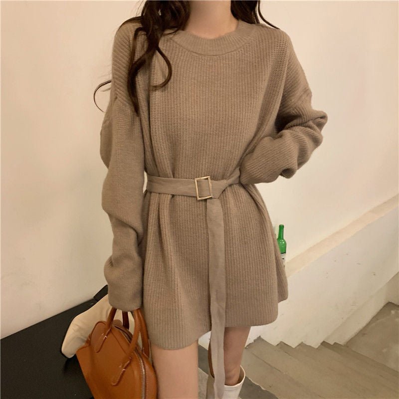 Women’s Color Block Wool Blend Pullover Sweater – Crew Neck Urban Style Knitwear, Autumn Collection - Negative Apparel