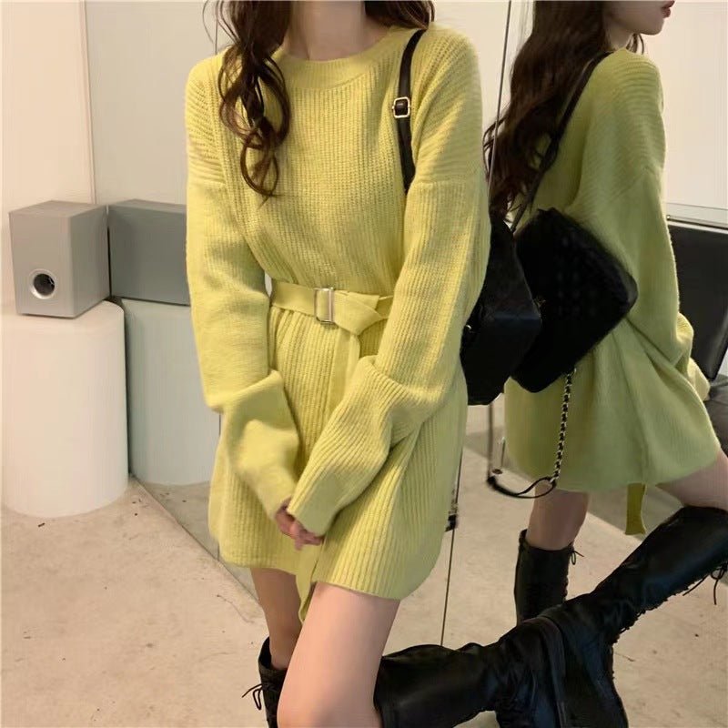 Women’s Color Block Wool Blend Pullover Sweater – Crew Neck Urban Style Knitwear, Autumn Collection - Negative Apparel