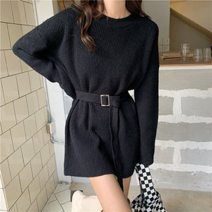 Women’s Color Block Wool Blend Pullover Sweater – Crew Neck Urban Style Knitwear, Autumn Collection - Negative Apparel
