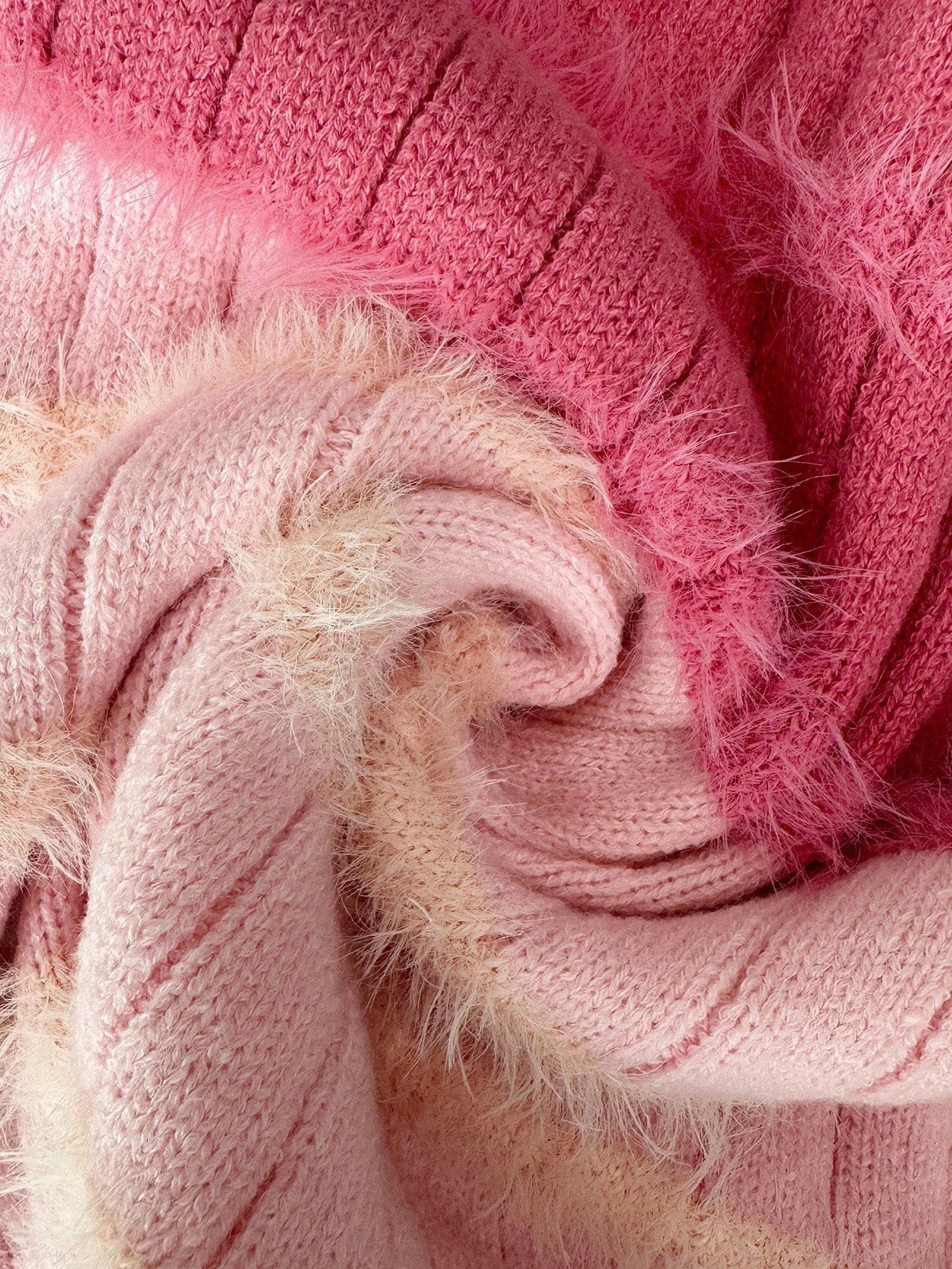 Women's Contrast Color V - Neck Long Sleeve Casual Loose Knit Sweater FD - Negative Apparel