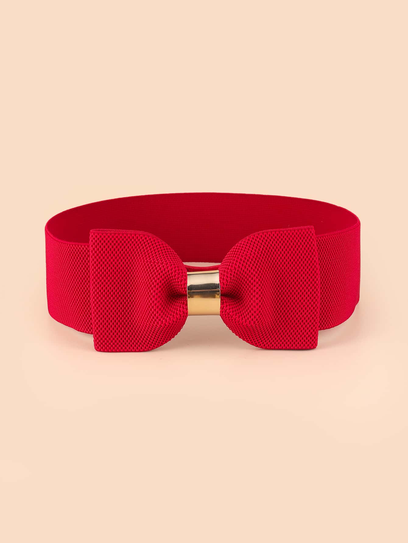 Women's Elastic Belt With Bow-Knot Design, Suitable For Dress Decor - Negative Apparel