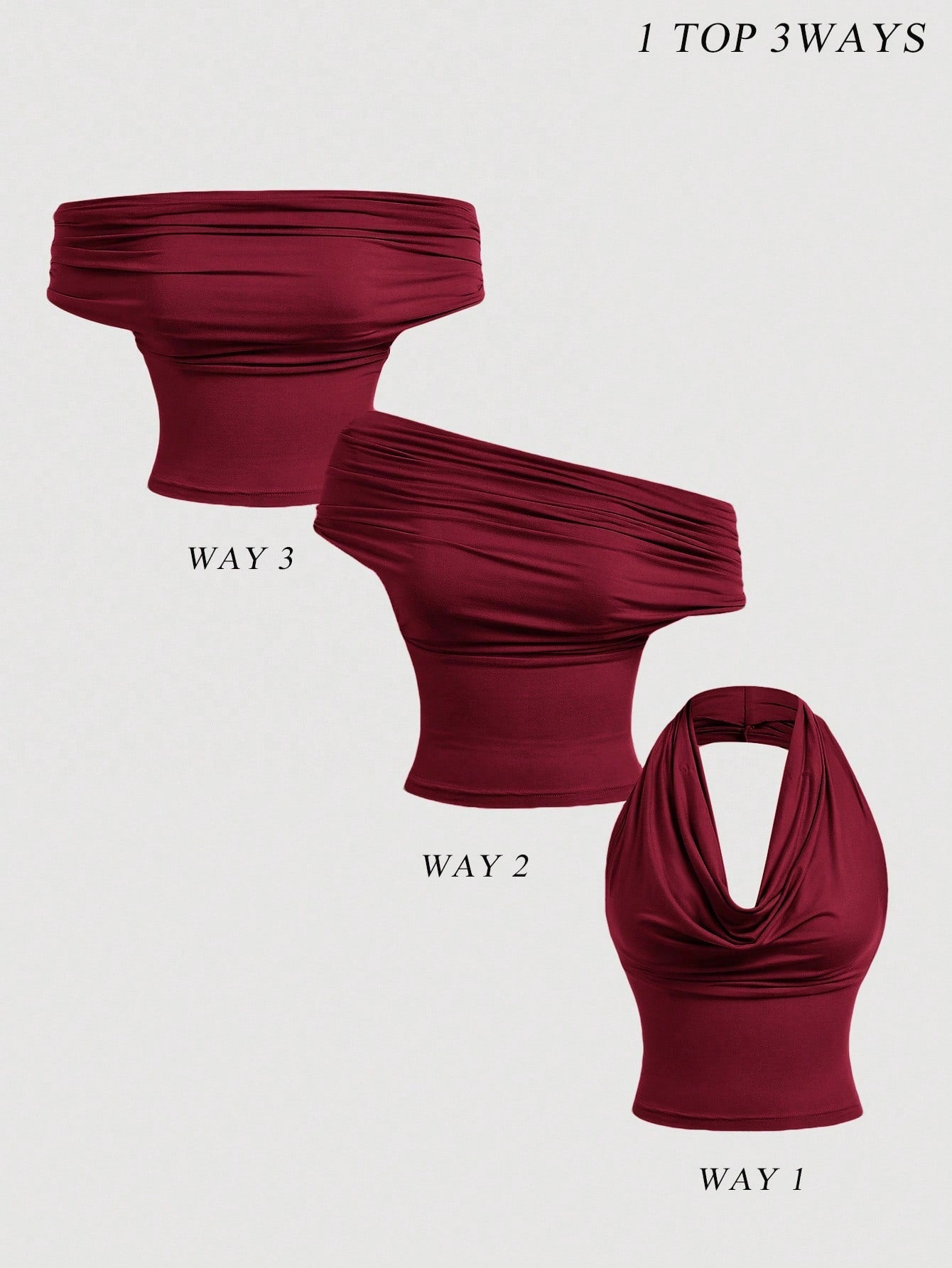 Women's Elegant Solid Color Versatile Halter Neck Top FD - Negative Apparel