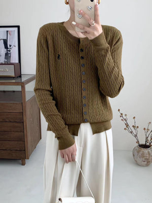 Women’s Embroidered Andy Velvet Cardigan – Soft Gentle Wind Style FD - Negative Apparel