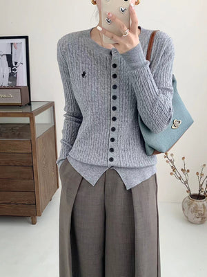 Women’s Embroidered Andy Velvet Cardigan – Soft Gentle Wind Style FD - Negative Apparel