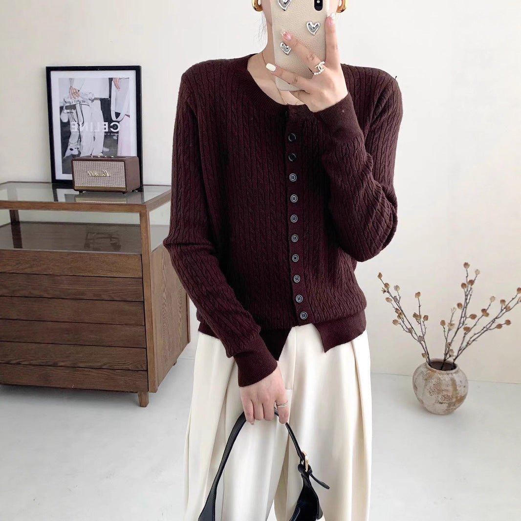 Women’s Embroidered Andy Velvet Cardigan – Soft Gentle Wind Style - Negative Apparel