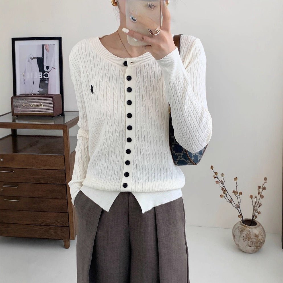 Women’s Embroidered Andy Velvet Cardigan – Soft Gentle Wind Style - Negative Apparel