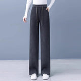 Women’s High - Waist Straight Casual Pants – Japanese & Korean Style, Wide - Leg Comfort | Autumn 2025 Collection - Negative Apparel