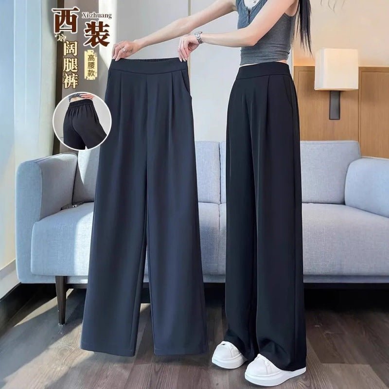 Women’s High - Waist Straight - Leg Dress Pants | Yarn - Dyed Street Style Trousers - Negative Apparel