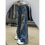 Women’s High - Waist Wide Leg Jeans – Ultra - Thin Summer Denim with Zipper & Washed Detail | Comfortable Urban Style - Negative Apparel