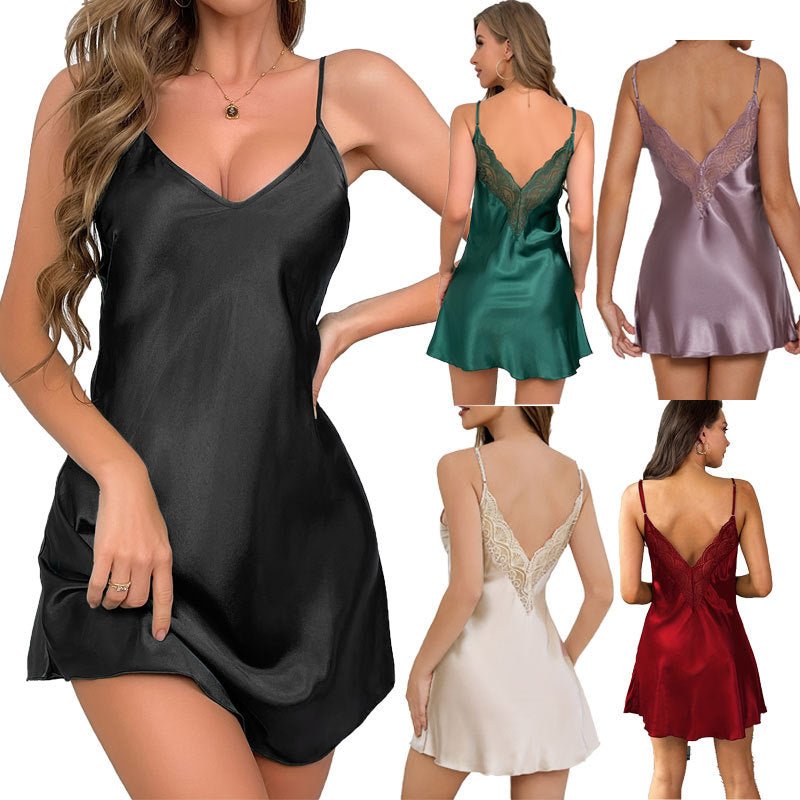 Women's home clothes sexy silk satin nightgown - Negative Apparel