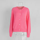 Women’s Ice Cream Color Mohair Cardigan | Soft Pastel Knit Sweater | Korean Style Thick Button - Up Autumn 2025 - Negative Apparel