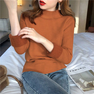 Women’s Integrated Fleece Semi - Turtleneck Sweater – Cozy Loose - Fit Pullover - Negative Apparel