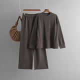 Women's knitted fashion suit women's new twist sweater + casual pants two - piece set in autumn and winter - Negative Apparel
