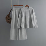 Women's knitted fashion suit women's new twist sweater + casual pants two - piece set in autumn and winter - Negative Apparel