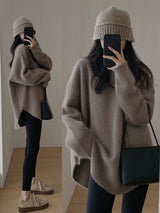 Women’s Loose Pullover Sweater – Japanese & Korean Casual Style, Autumn 2025 - Negative Apparel