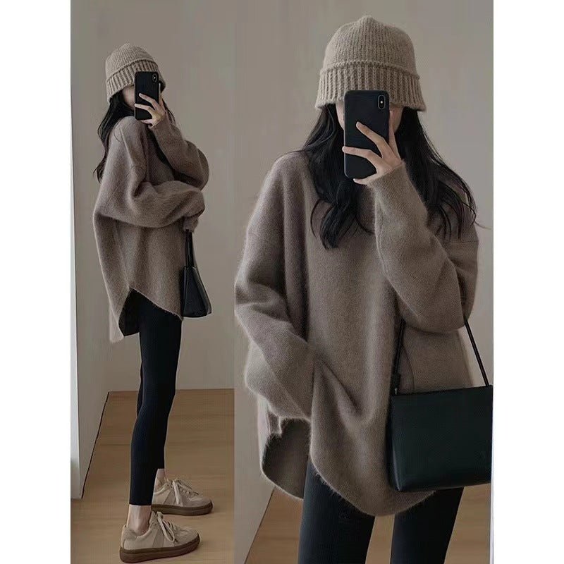 Women’s Loose Pullover Sweater – Japanese & Korean Casual Style, Autumn 2025 - Negative Apparel