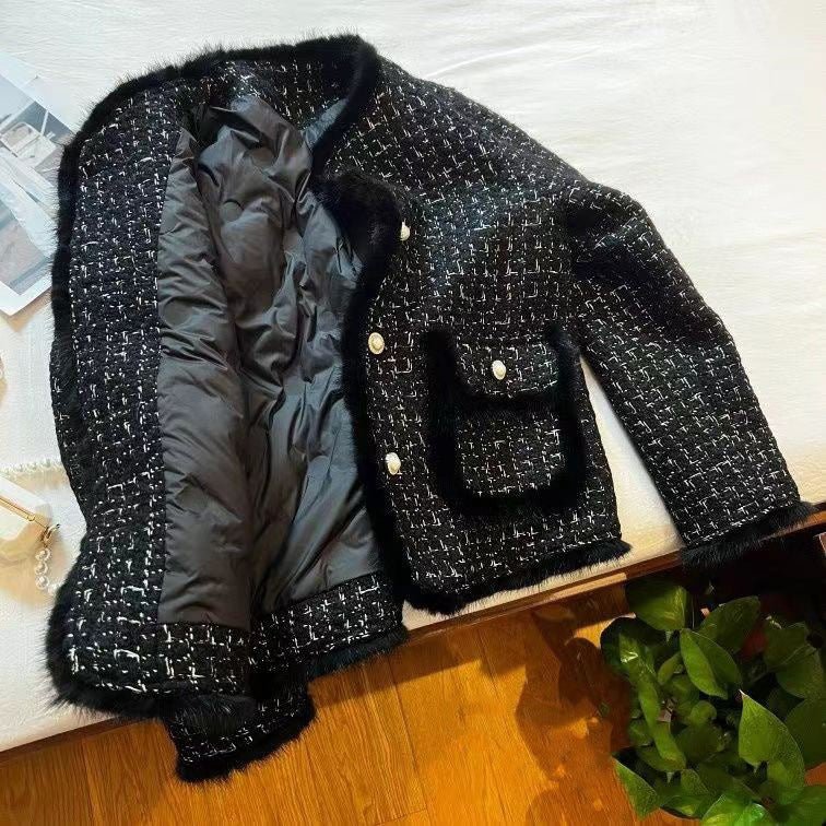 Women’s Padded Crew Neck Jacket – Thick Winter Casual Korean Style, Winter 2025 Collection - Negative Apparel