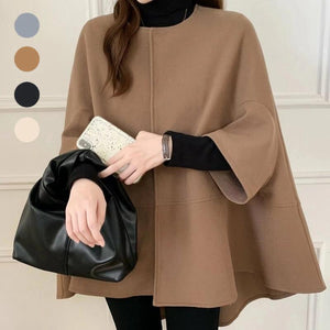 Women’s Plaid Wool Jacket – Long Thick Winter Coat | Elegant Commuter Style Outerwear - Negative Apparel