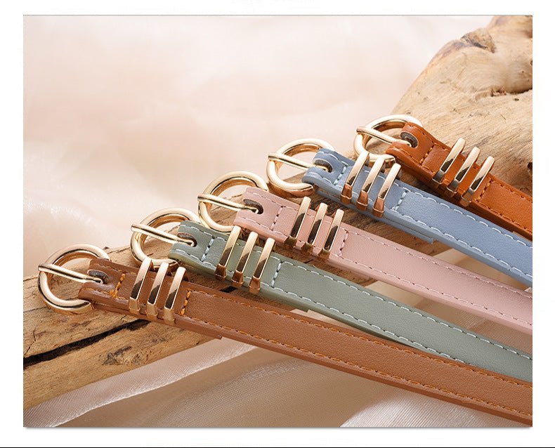 Women's PU leather belt spring and summer Korean version leisure ins style trend fashion personality all - match skirt suit pants belt - Negative Apparel
