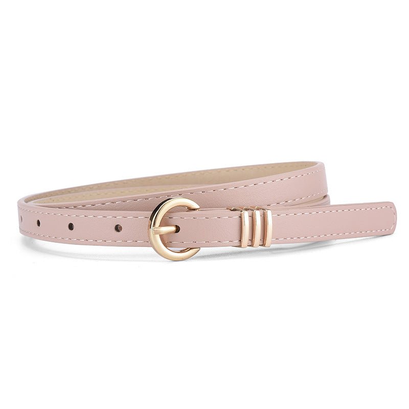 Women's PU leather belt spring and summer Korean version leisure ins style trend fashion personality all - match skirt suit pants belt - Negative Apparel
