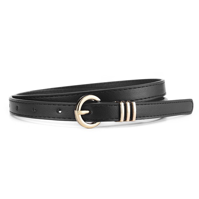Women's PU leather belt spring and summer Korean version leisure ins style trend fashion personality all - match skirt suit pants belt - Negative Apparel