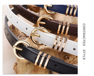 Women's PU leather belt spring and summer Korean version leisure ins style trend fashion personality all - match skirt suit pants belt - Negative Apparel