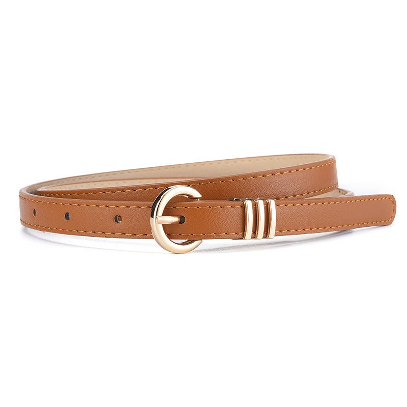 Women's PU leather belt spring and summer Korean version leisure ins style trend fashion personality all - match skirt suit pants belt - Negative Apparel