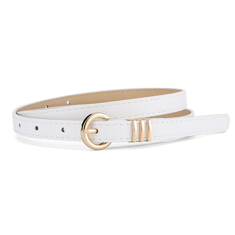 Women's PU leather belt spring and summer Korean version leisure ins style trend fashion personality all - match skirt suit pants belt - Negative Apparel
